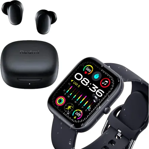 VIDVIE Combo Smartwatch  Sw1618 + Audifonos Inalambricos Redmi Buds 6 Play