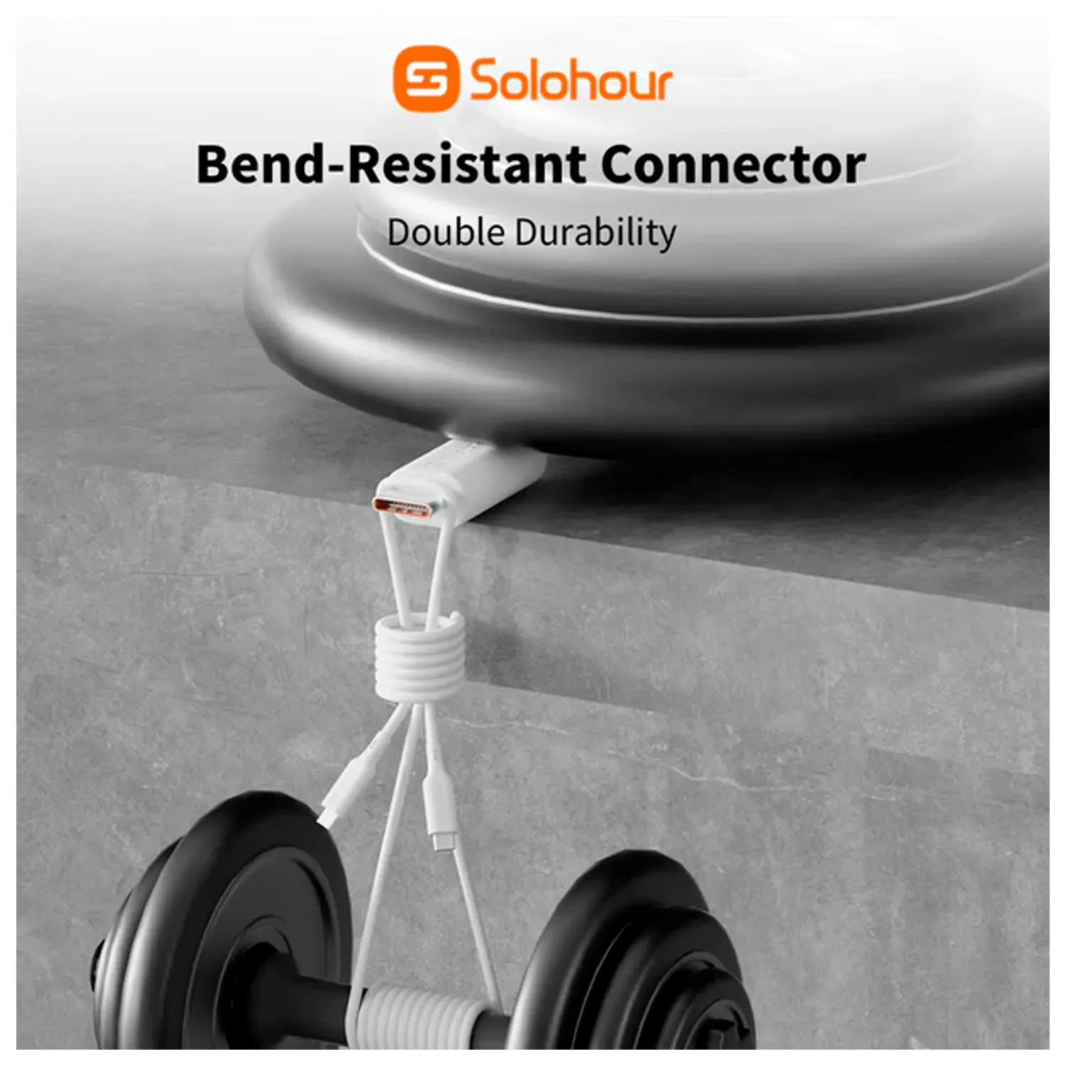 Cable Solohour Carga Rápida Type-C To Type-C 1m 480mbps color negro | Platanitos