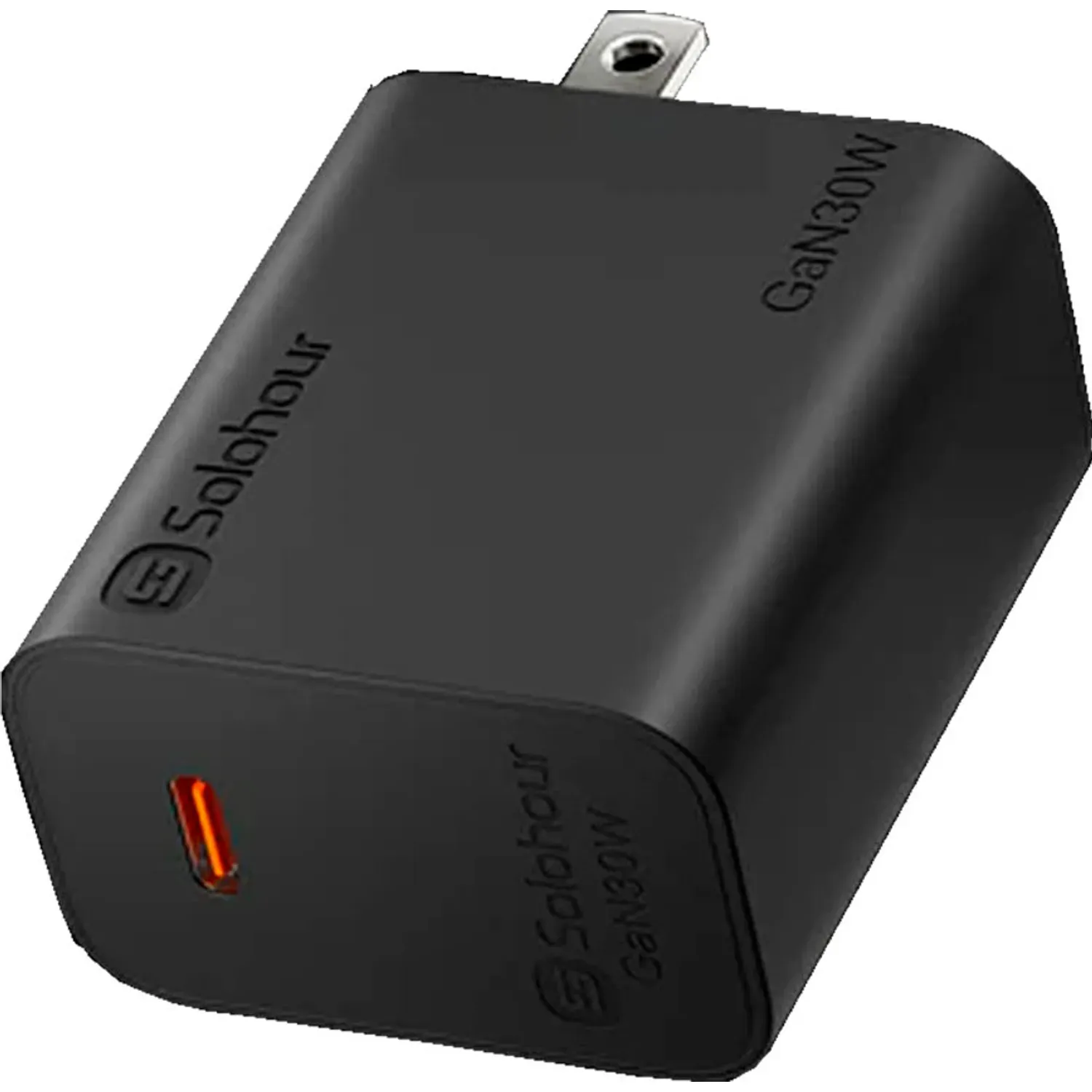 SOLOHOUR Cargador Solohour Rápido Gan 30w Con Cable Type-C color negro | Platanitos