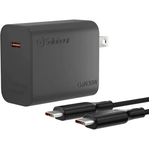 SOLOHOUR Cargador Rápido Gan 30w Con Cable Type-C