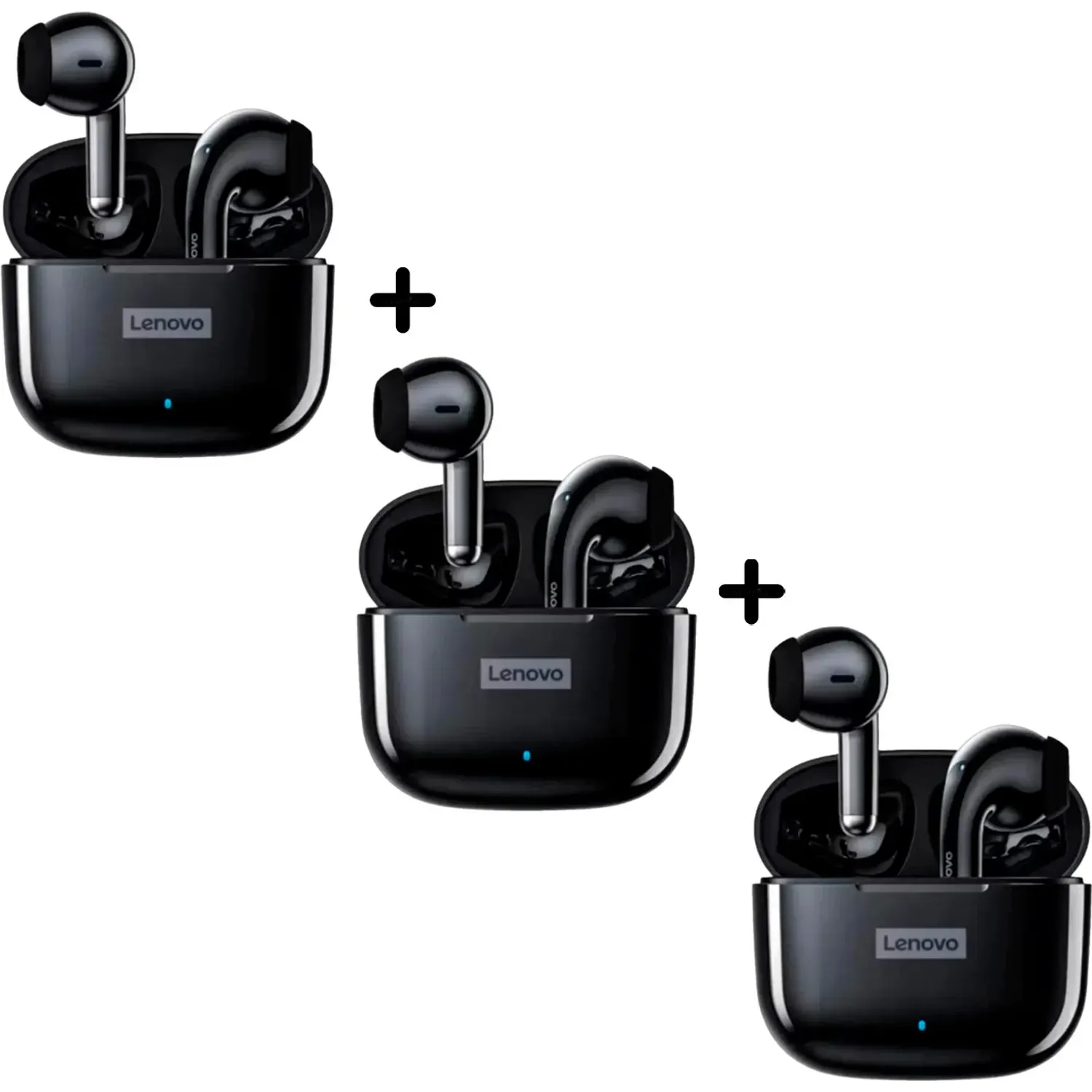 LENOVO Combo Lenovo Audifonos Lp40 Pro Negro X3 Bluetooth 5.1 color negro | Platanitos