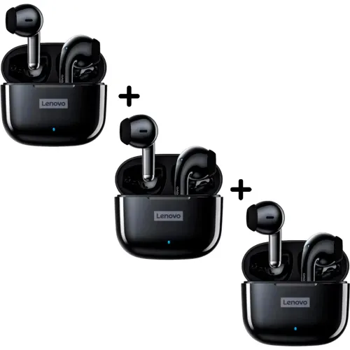 Combo Lenovo Audifonos Lp40 Pro Negro X3 Bluetooth 5.1 color negro | Platanitos