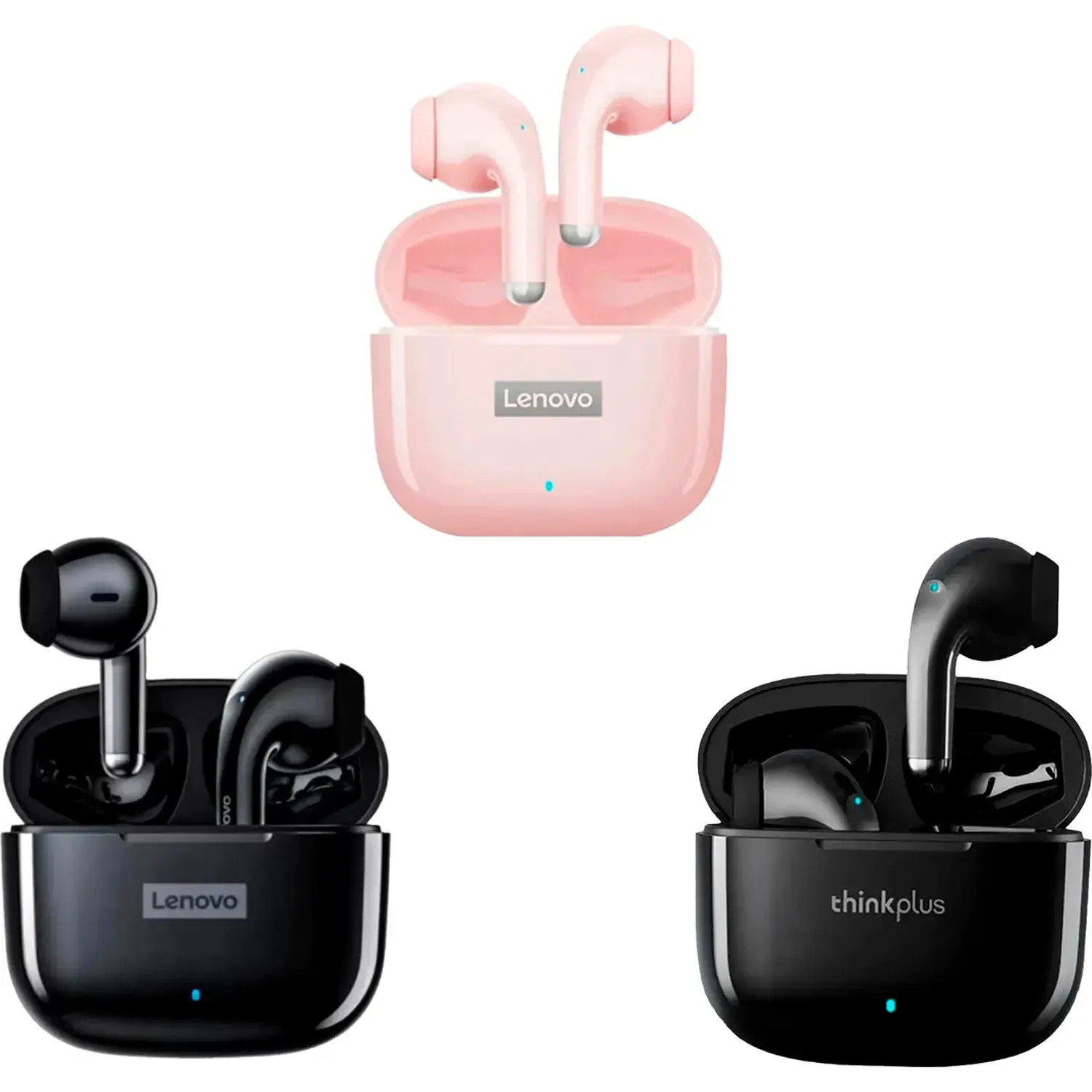 LENOVO Combo Lenovo Audifonos Lp40 Pro Negro X2 + Lp40 Pro Rosado color negro/rosa | Platanitos