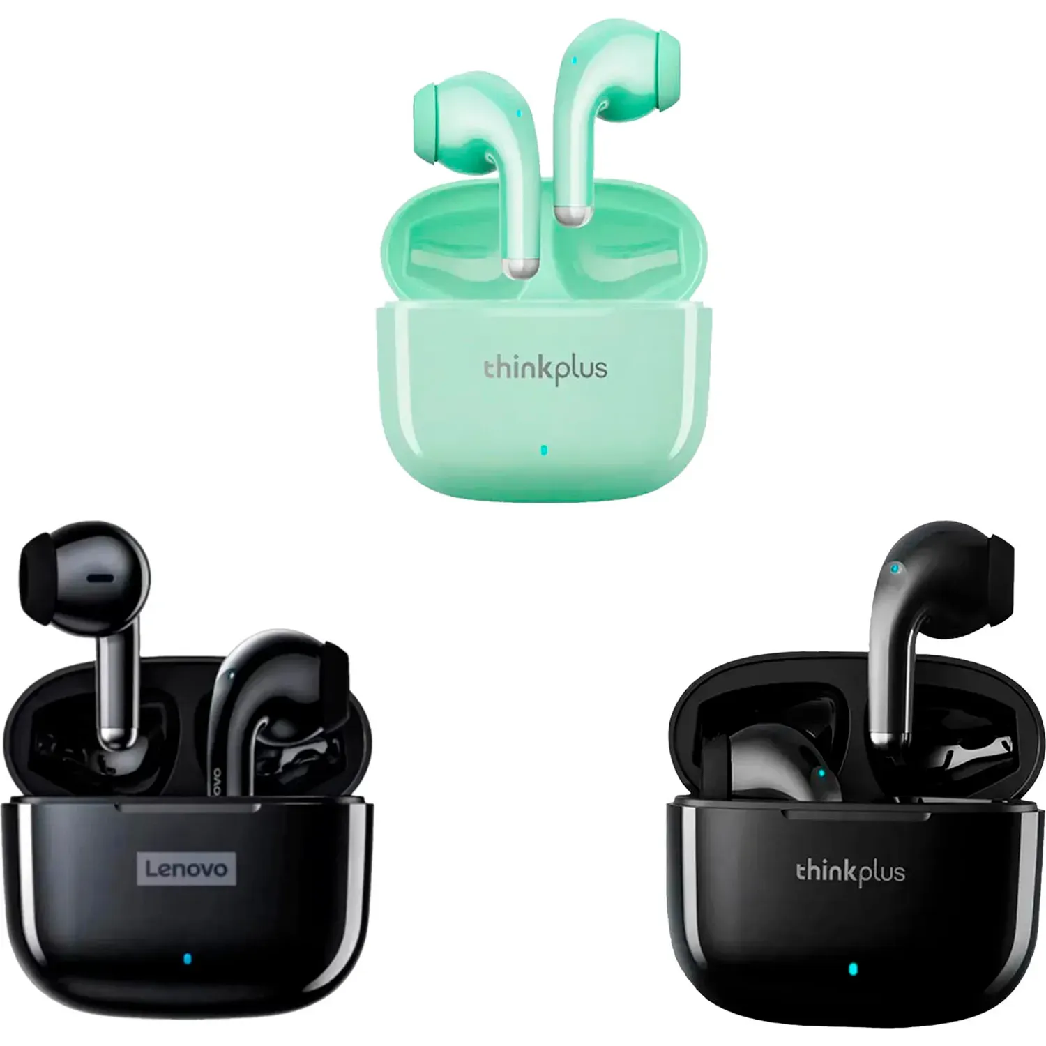 Combo Lenovo Audifonos Lp40 Pro Negro X2 + Lp40 Pro Verde color negro/verde | Platanitos