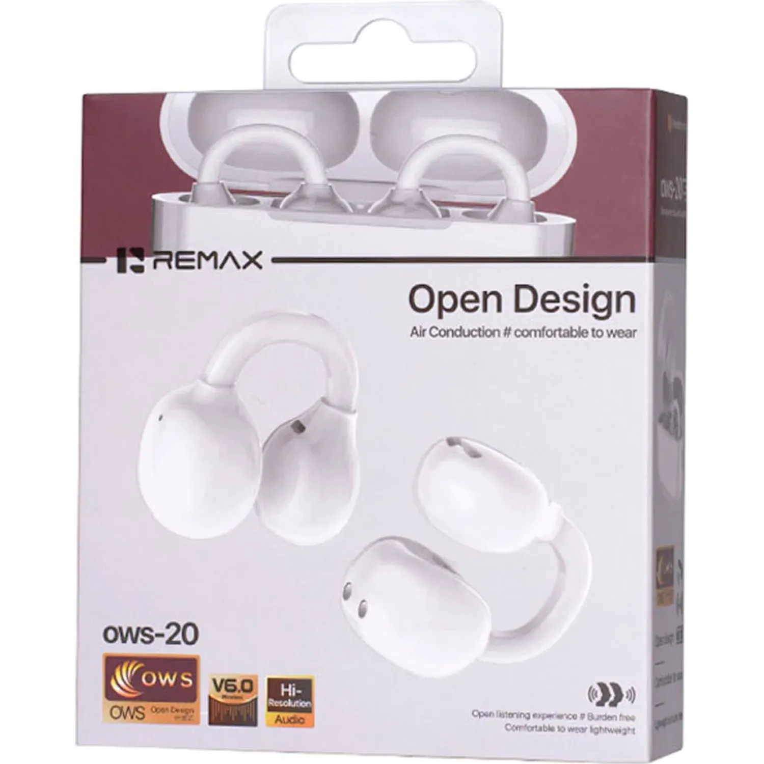 Audifonos Remax Inalámbricos Ows-20  Bluetooth 5,3 color blanco | Platanitos