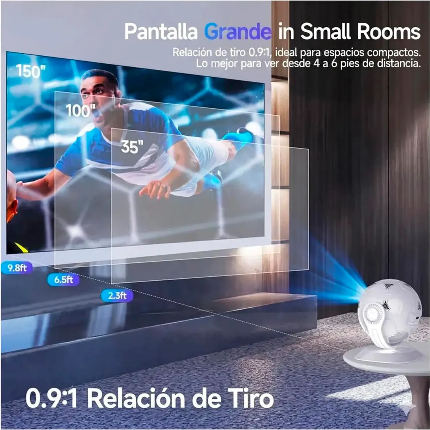MAGCUBIC Proyector Magcubic Portátil Hy300f Android Wifi Bluetooth color blanco | Platanitos