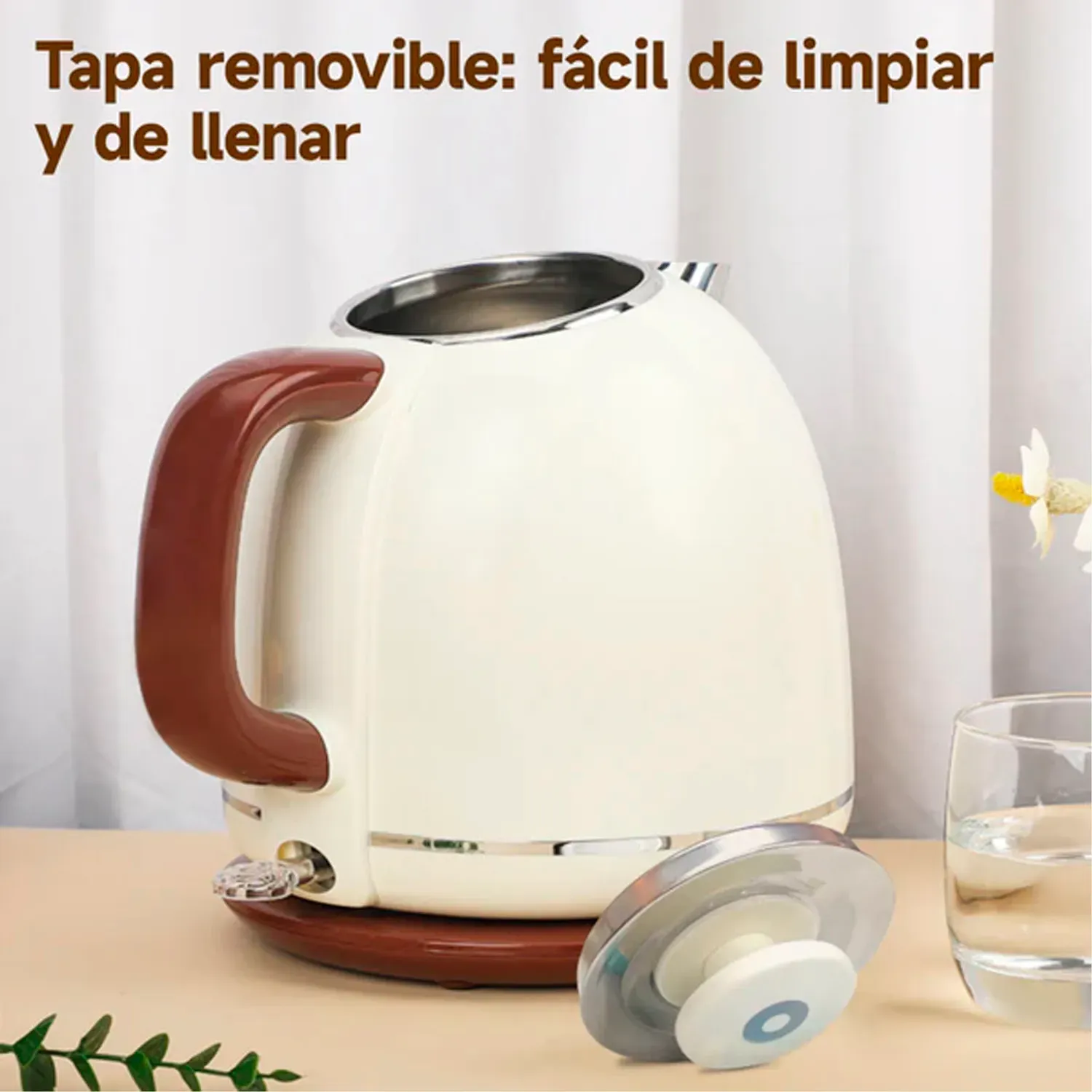 Hervidor Bomidi Eléctrico Retro Modelo Yd-1831 Capacidad 1,7l color verde | Platanitos