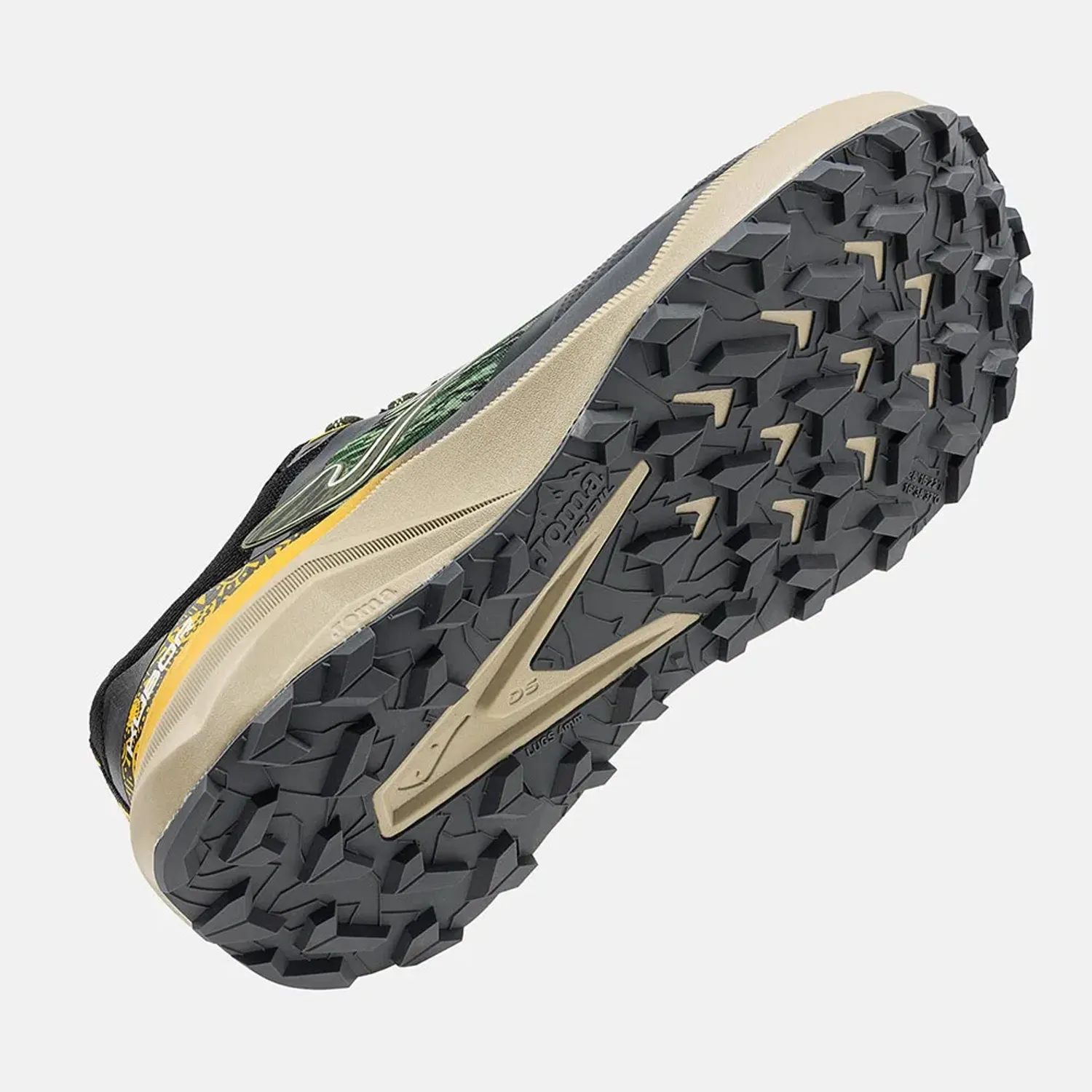 Zapatillas Joma Trail Running Hombre Kubor 2612 color negro / amarrillo | Platanitos