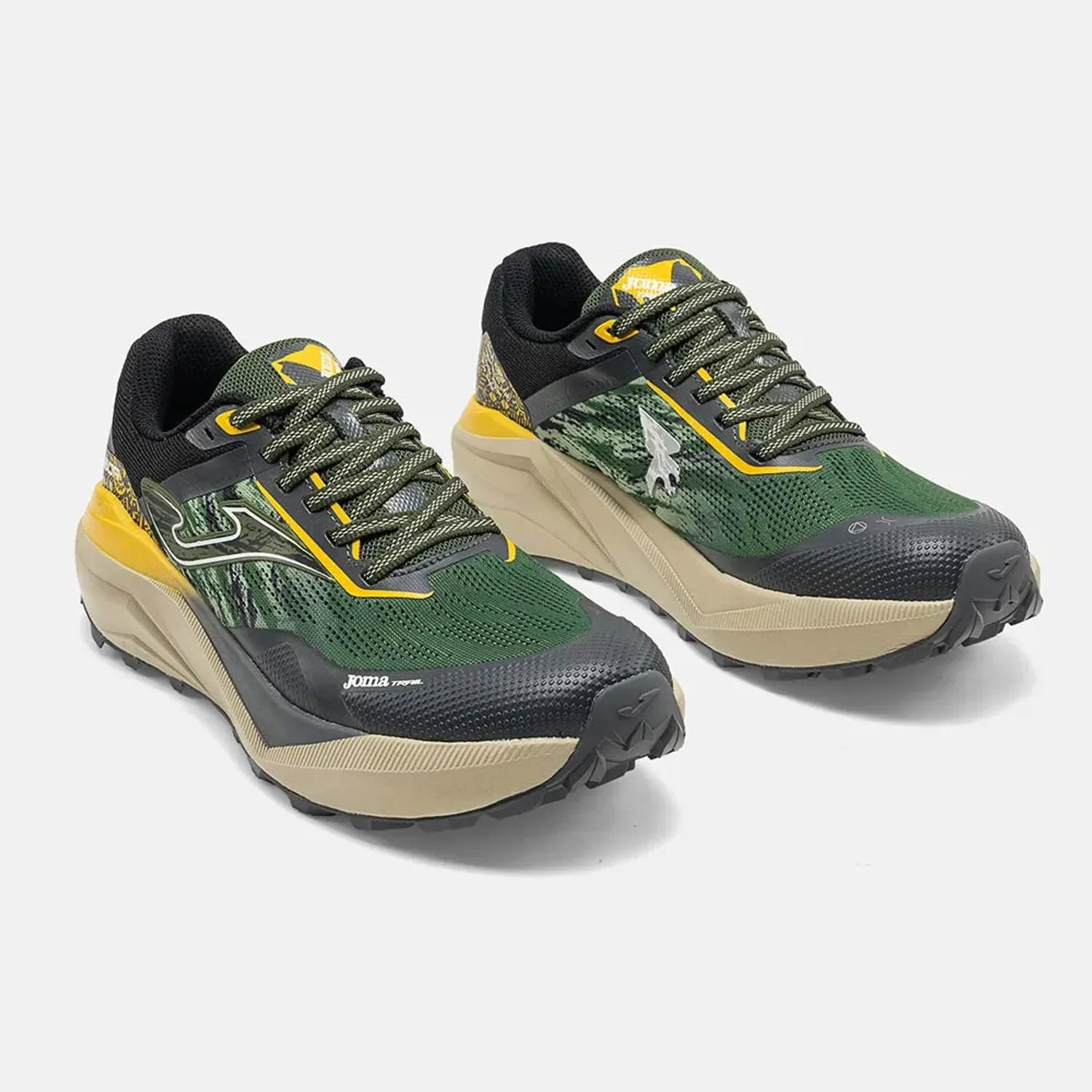 Zapatillas Joma Trail Running Hombre Kubor 2612 color negro / amarrillo | Platanitos