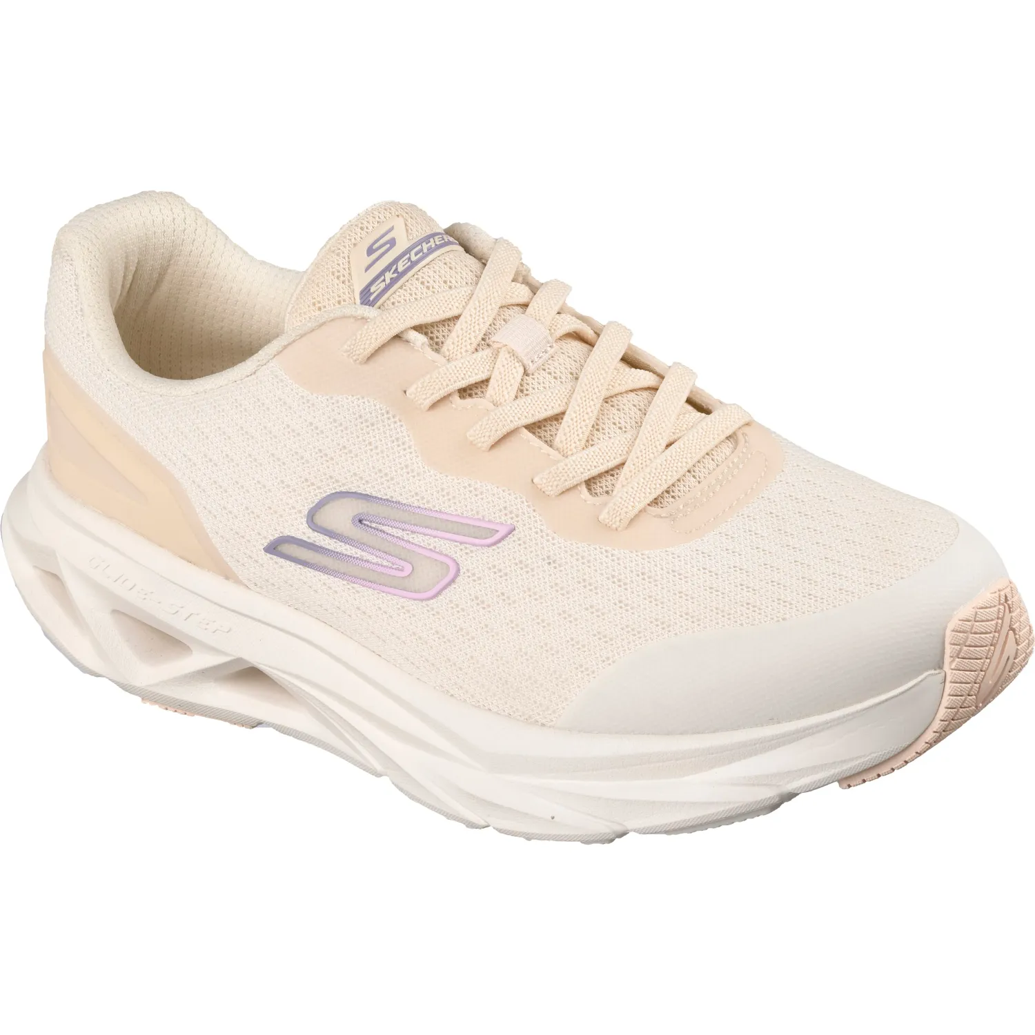 Zapatiilas Skechers Urbanas Mujer Glide-Step Vortex color blanco | Platanitos