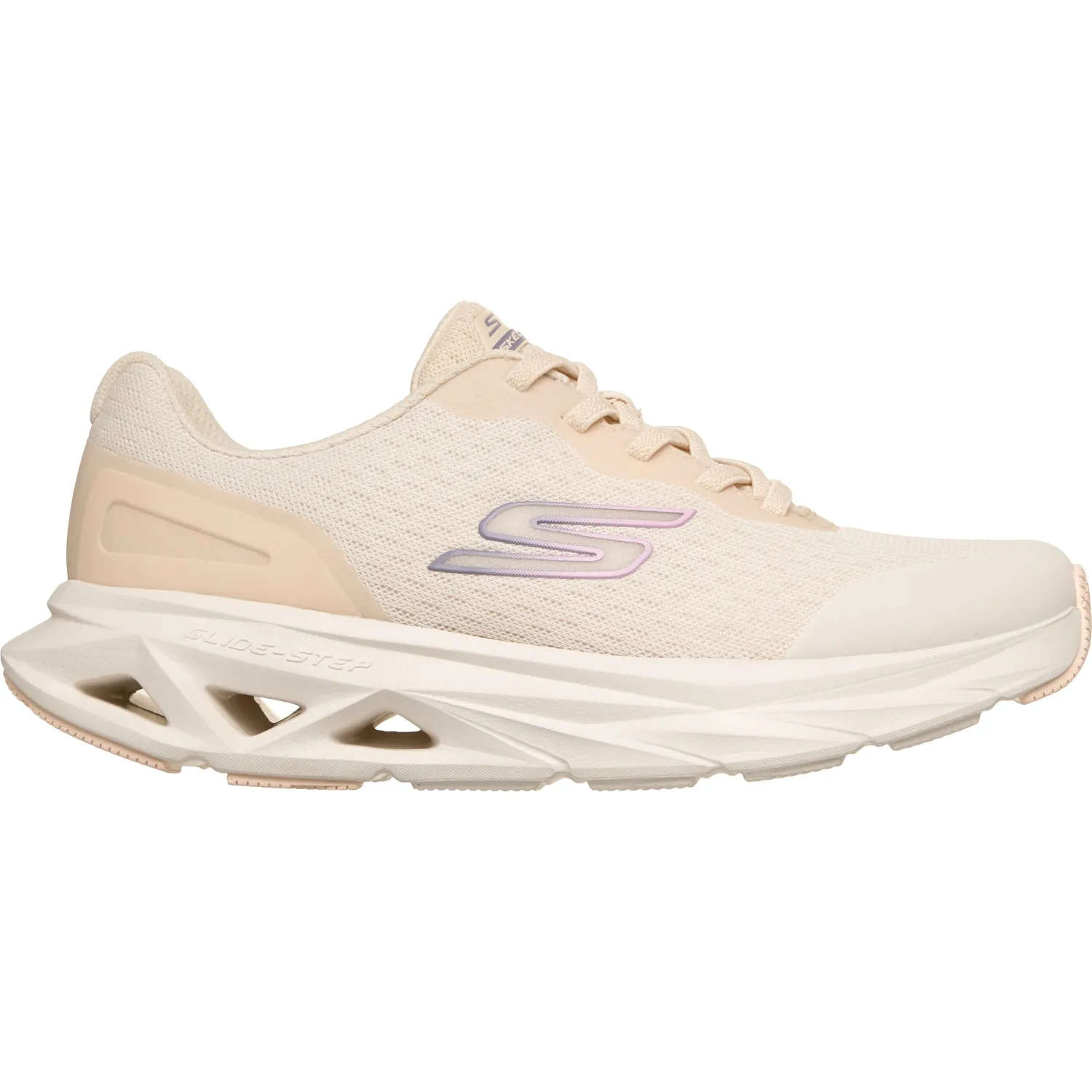 Zapatiilas Skechers Urbanas Mujer Glide-Step Vortex color blanco | Platanitos
