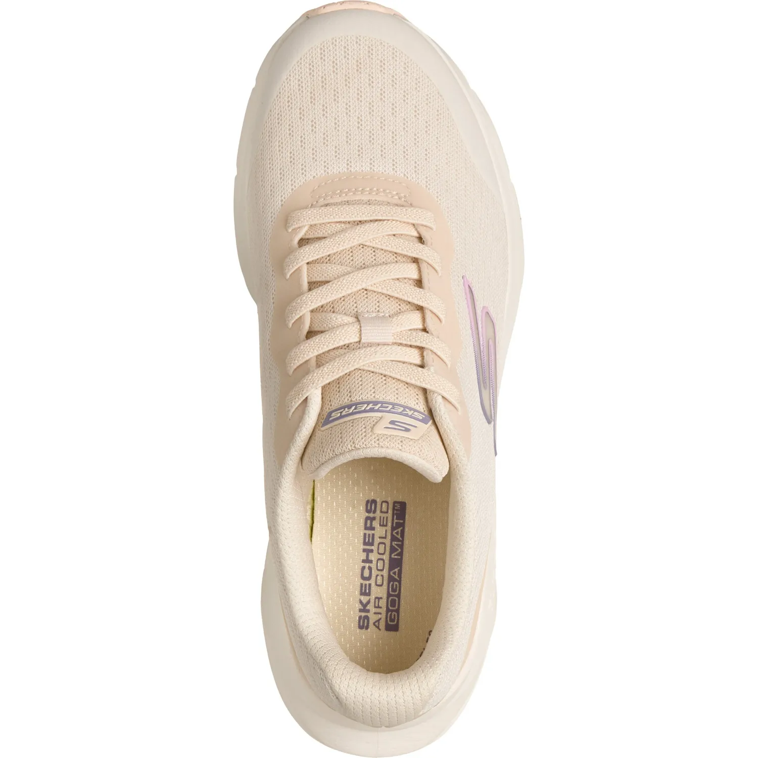 Zapatiilas Skechers Urbanas Mujer Glide-Step Vortex color blanco | Platanitos