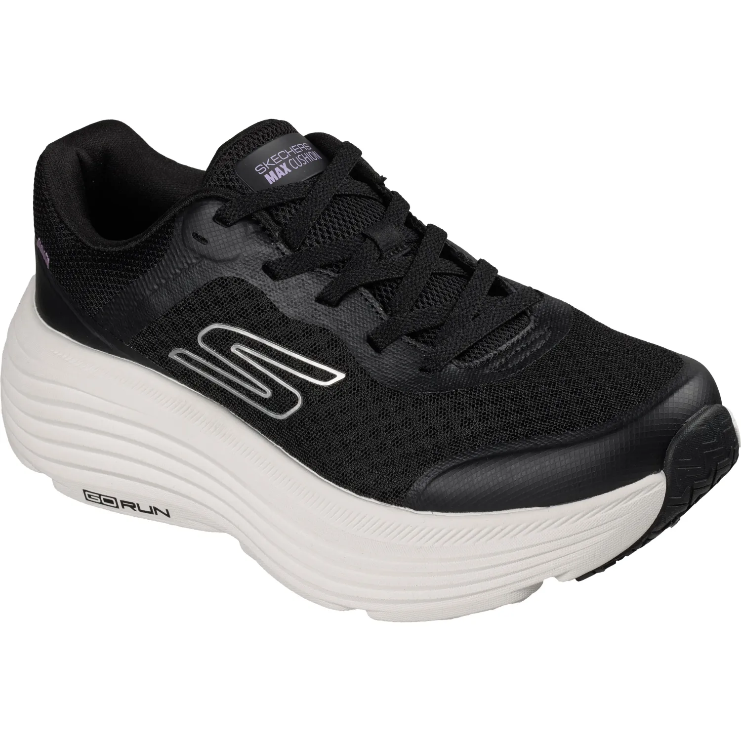 Zapatiilas Skechers Urbanas Mujer Max Cushioning Endeavour color negro | Platanitos