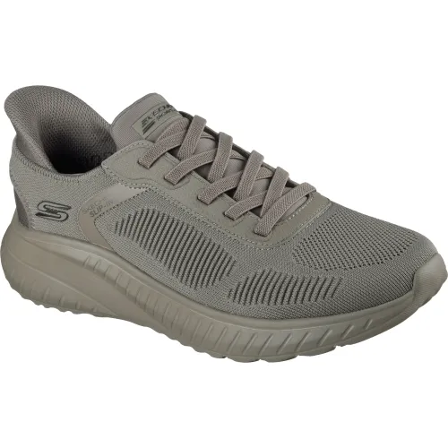 Zapatiilas Skechers Urbanas Hombre Bobs Squad Chaos color verde | Platanitos