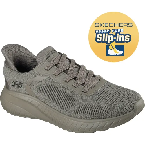Zapatiilas Skechers Urbanas Hombre Bobs Squad Chaos color verde | Platanitos