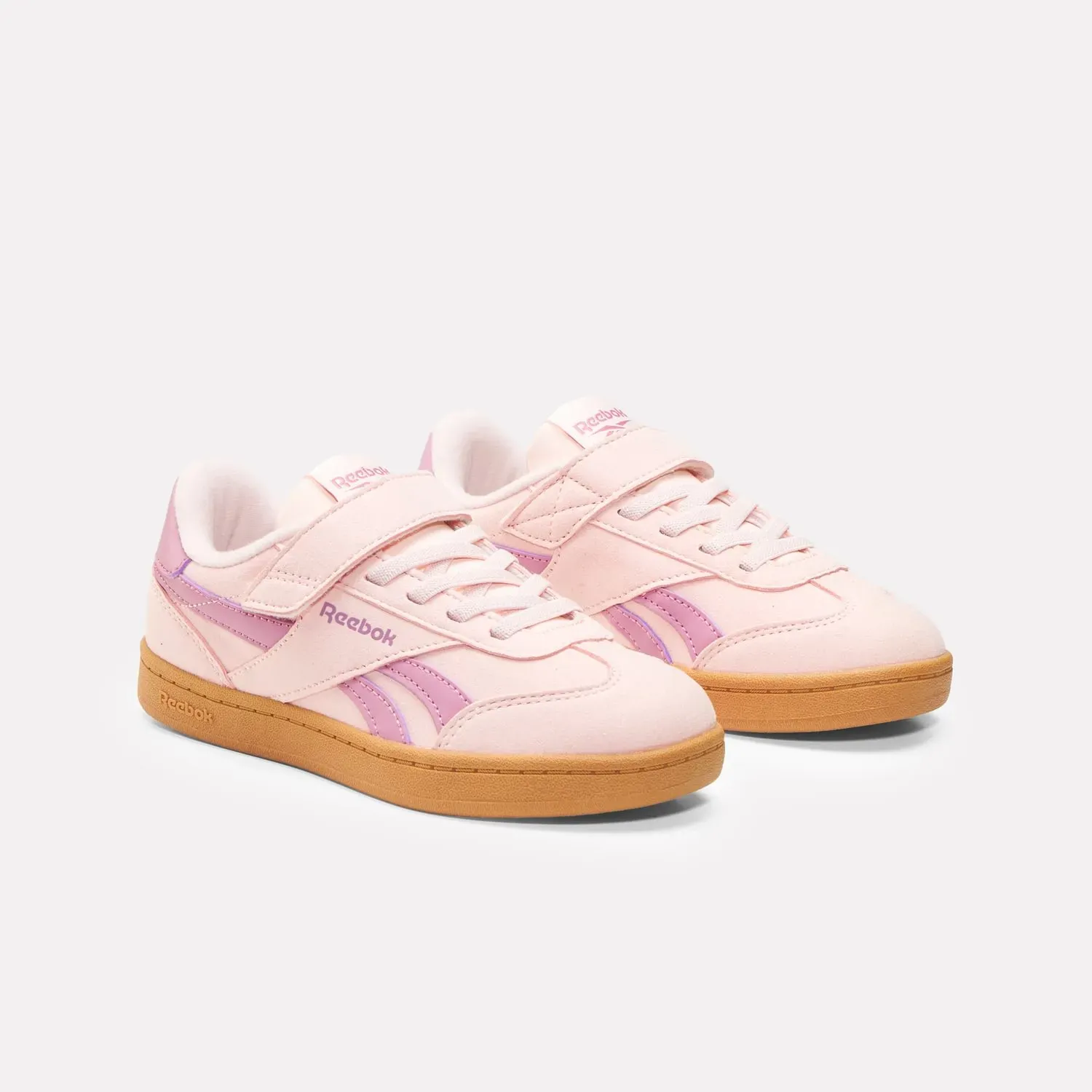Reebok Zapatillas Reebok Urbanas Niños Smash Edge Elastic & Top Strap color rosa | Platanitos