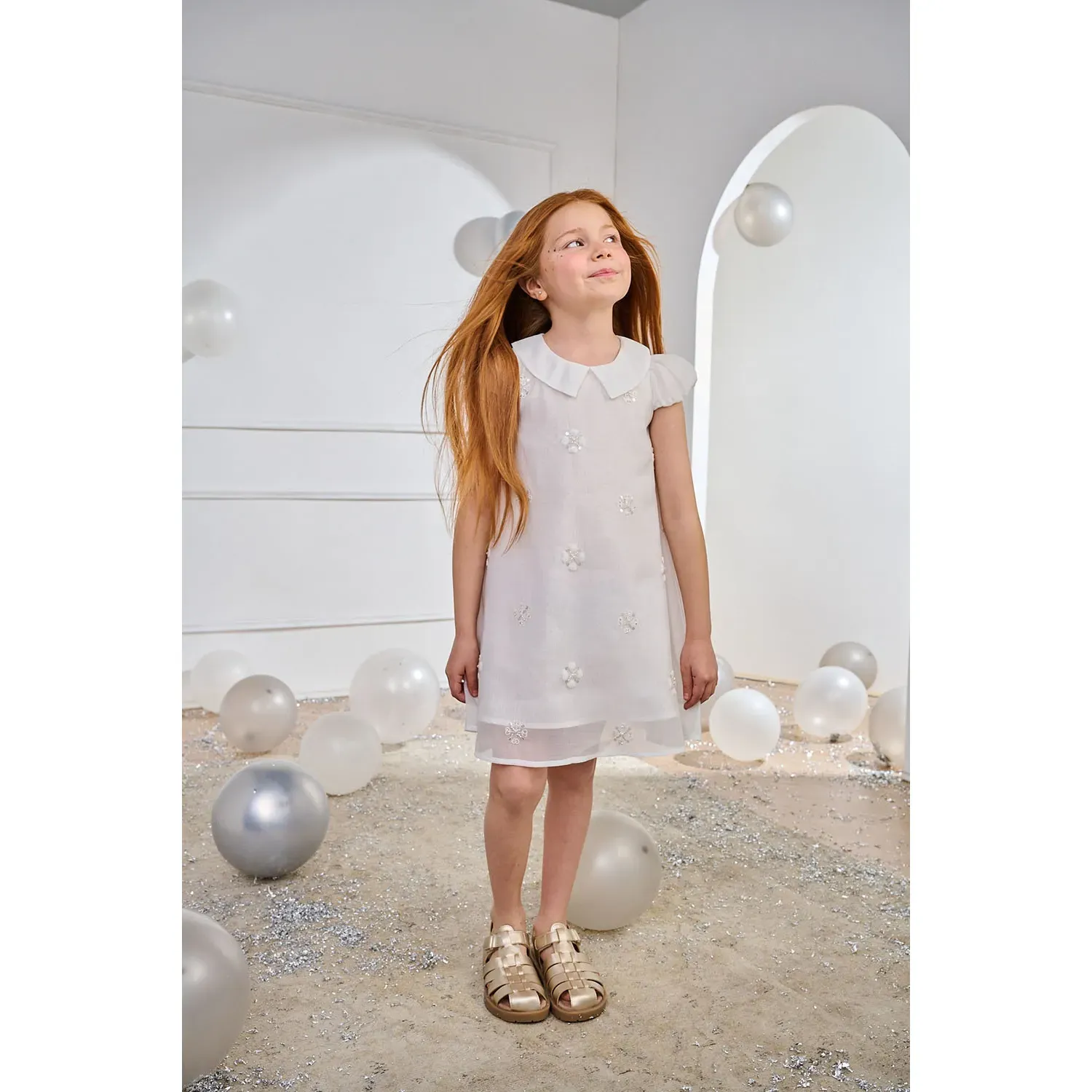 Colloky Vestido Colloky Niña Vepy1210v26 color blanco | Platanitos