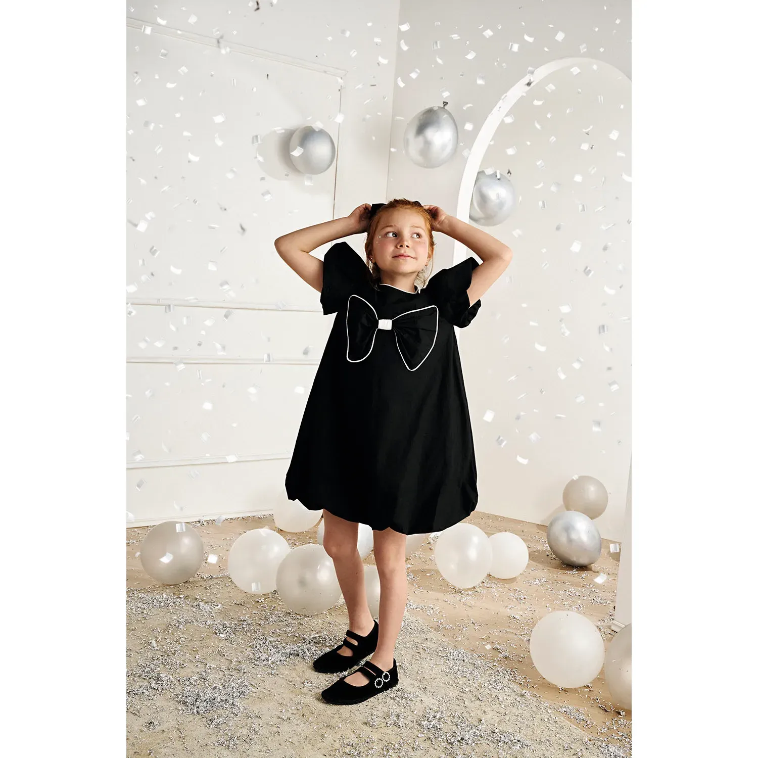 Vestido Colloky Niña Vevl2801v26 color negro | Platanitos