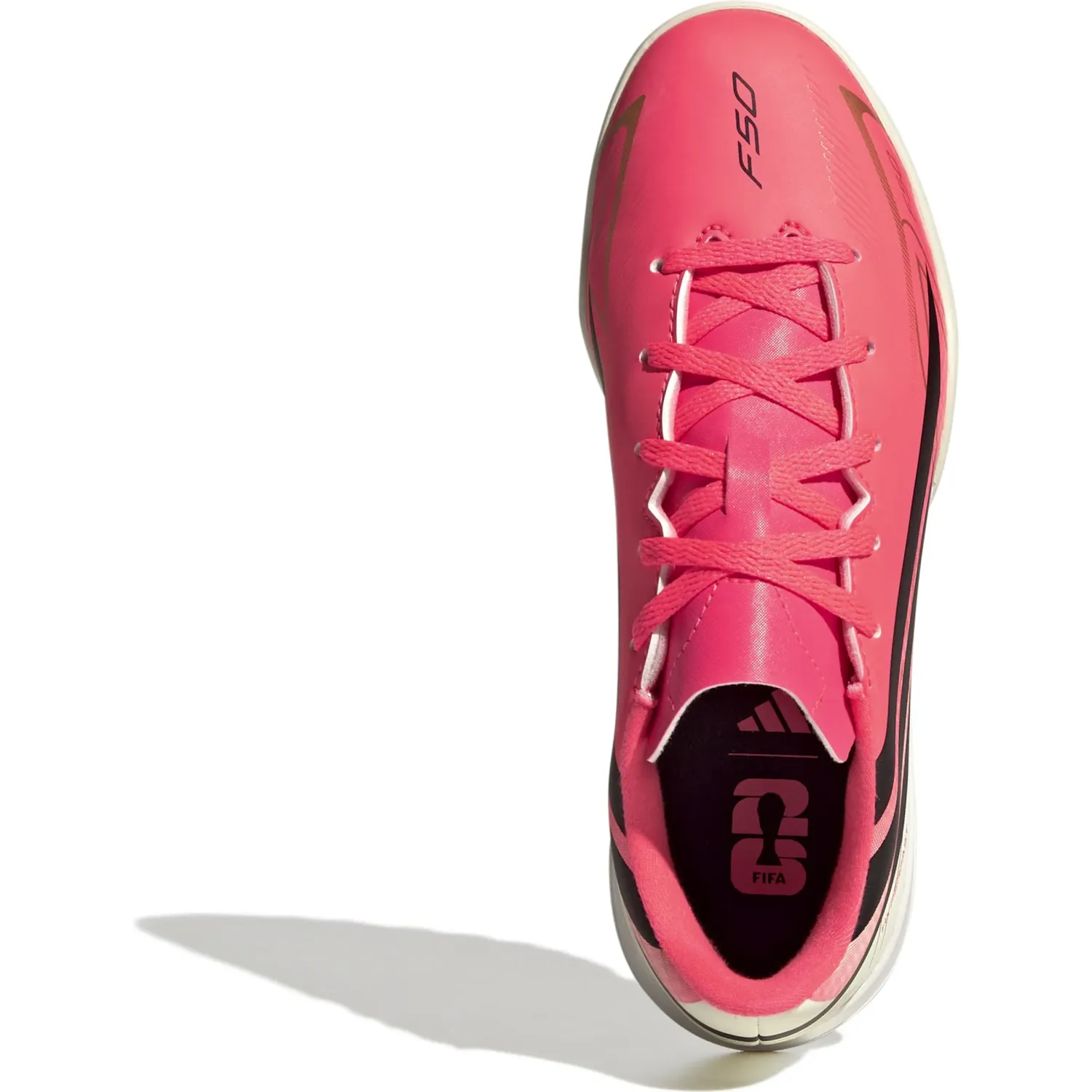 Zapatillas Adidas De Futbol Juvenil F50 Hyperfast Club Tf J color rosado/fucsia | Platanitos