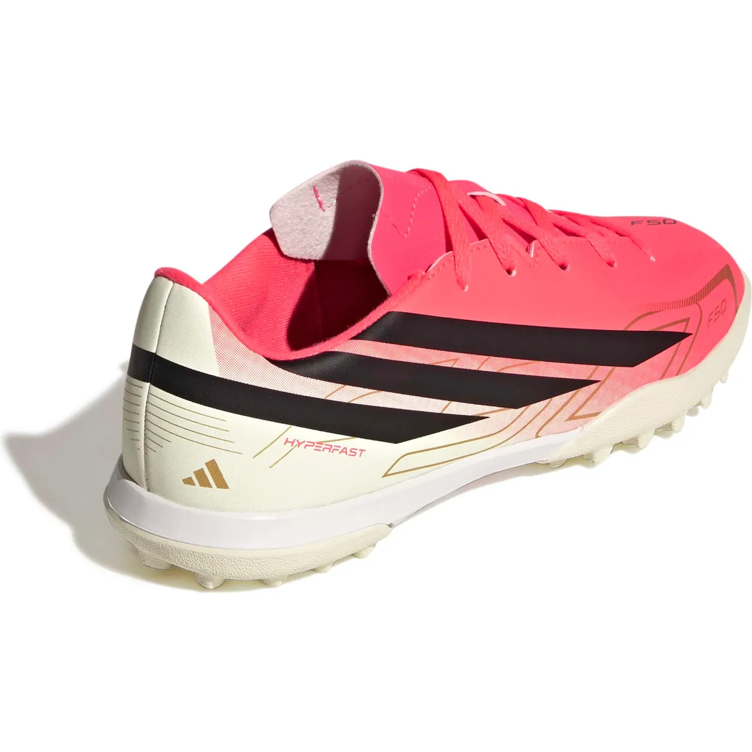 Zapatillas Adidas De Futbol Juvenil F50 Hyperfast Club Tf J color rosado/fucsia | Platanitos