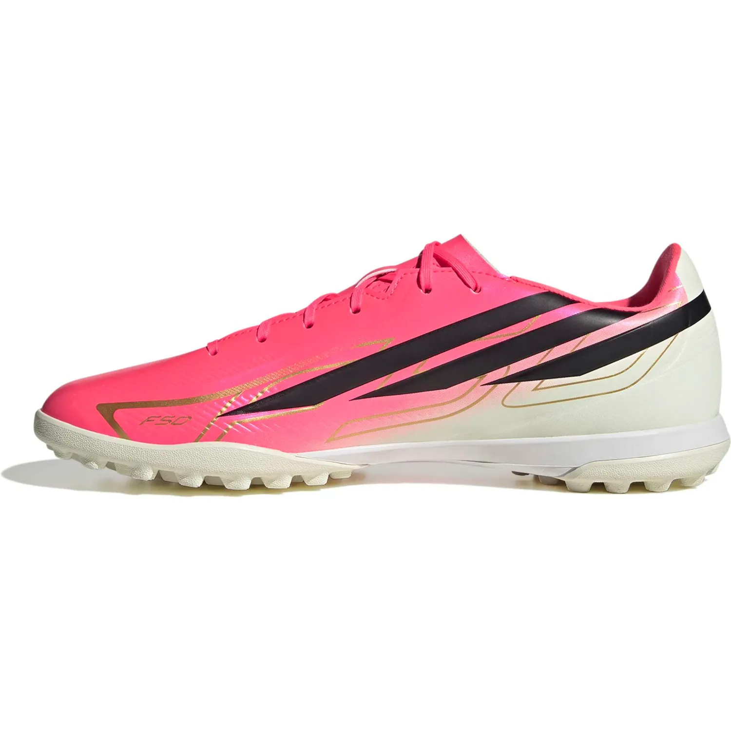 Zapatillas Adidas De Futbol Unisex F50 Hyperfast Club Tf color rosado/fucsia | Platanitos