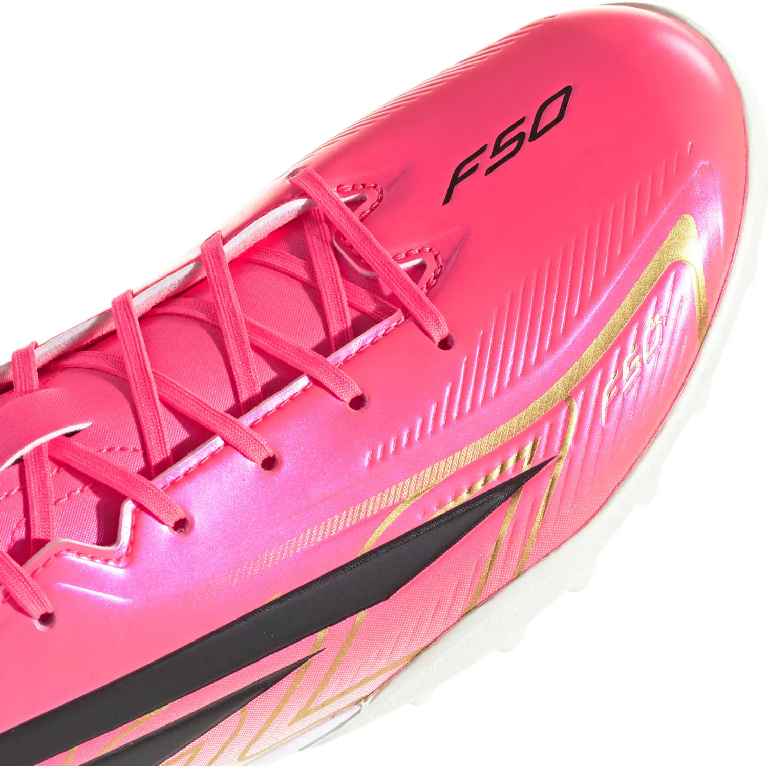 Zapatillas Adidas De Futbol Unisex F50 Hyperfast Club Tf color rosado/fucsia | Platanitos
