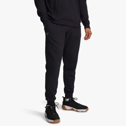 Pantalon Under Armour Urbana Hombre Project Rock Rival Fleece color negro | Platanitos