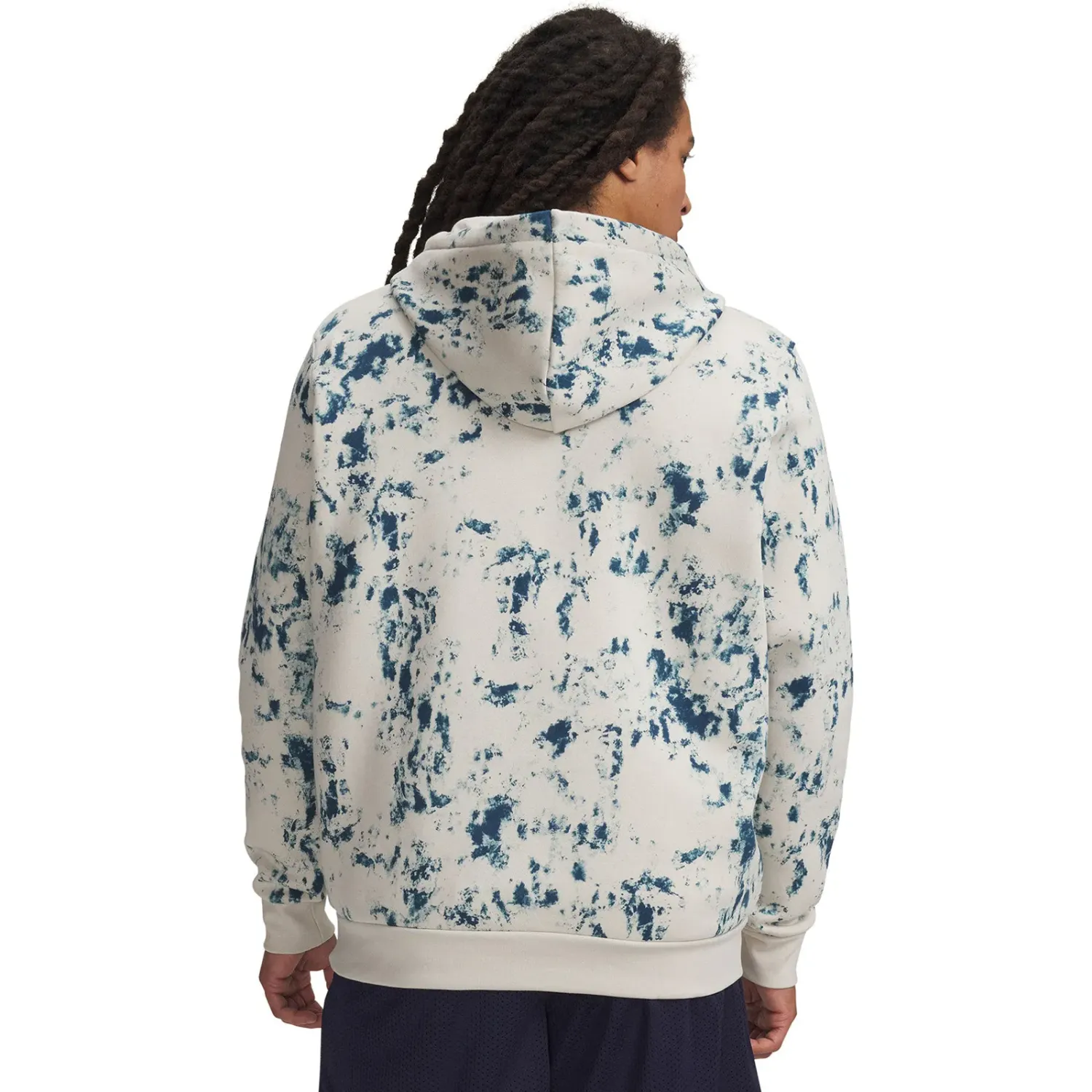 Polera Under Armour Urbana Hombre Icon Fleece S Printed color blanco / azul | Platanitos