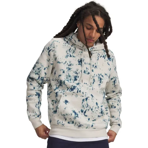 Polera Under Armour Urbana Hombre Icon Fleece S Printed color blanco | Platanitos
