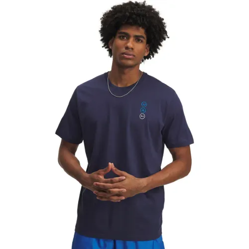 Hombre Under Armour Azul Polo Urbana Hombre Circle Logo Stack Ss
