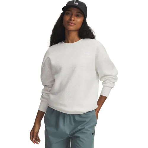 Polera Under Armour Urbana Mujer Icon Fleece Os Crew color gris | Platanitos