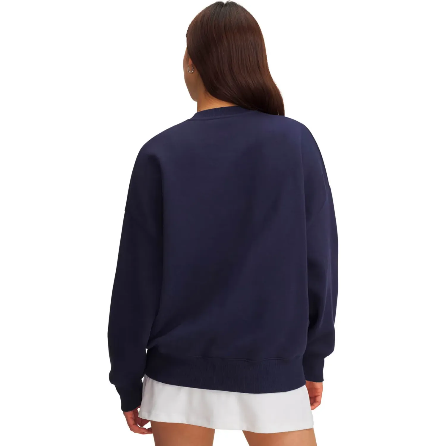 Polera Under Armour Urbana Mujer Rival Flc Os Varsity Crew color azul | Platanitos