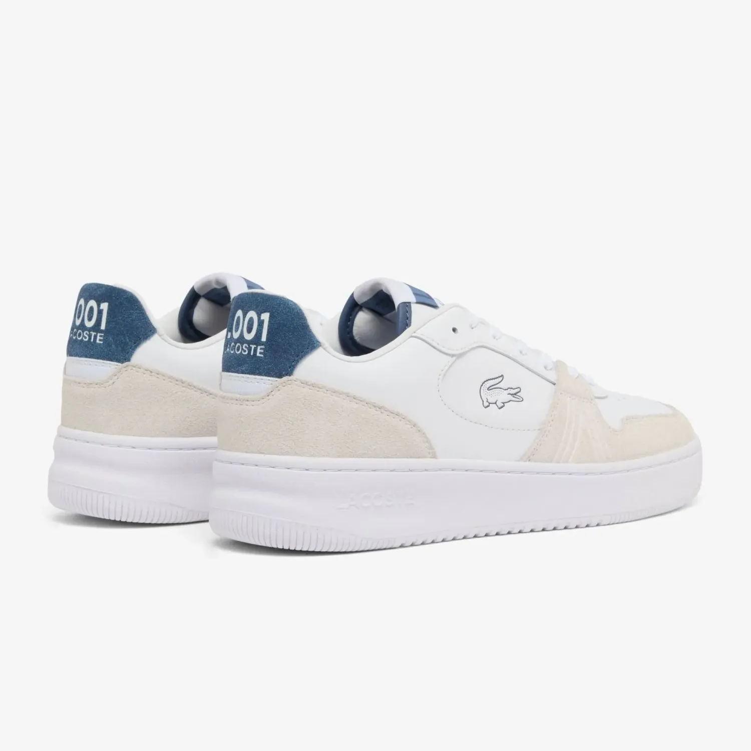Zapatillas Lacoste Urbanas Hombre L001 Set color blanco / azul | Platanitos