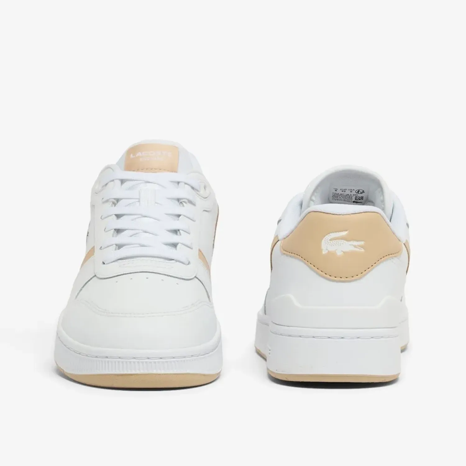 Zapatillas Lacoste Urbanas Hombre T-Clip Set 126 color blanco / beige | Platanitos