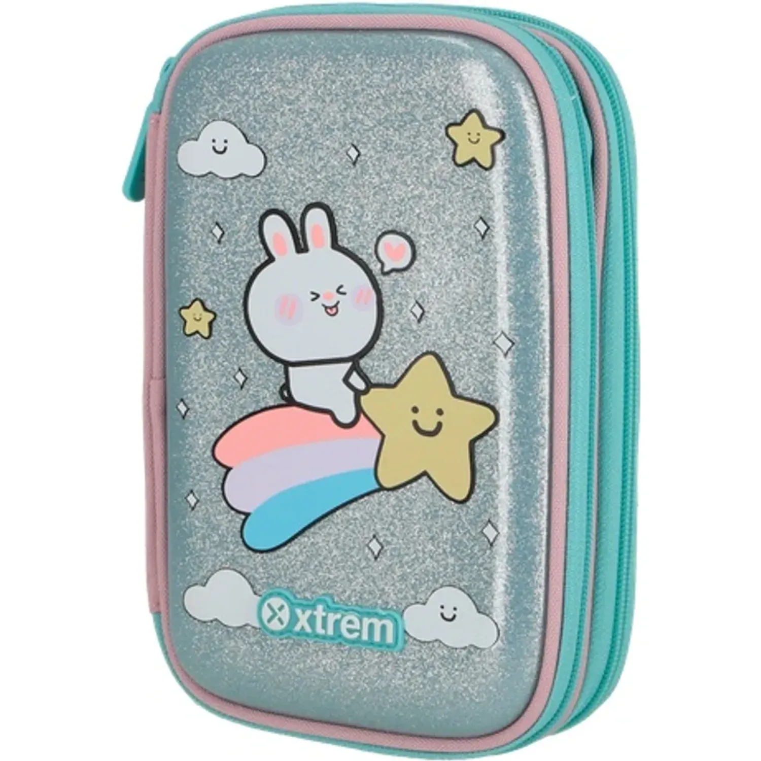 Cartuchera Xtrem Niña Tucson 6xt color celeste | Platanitos
