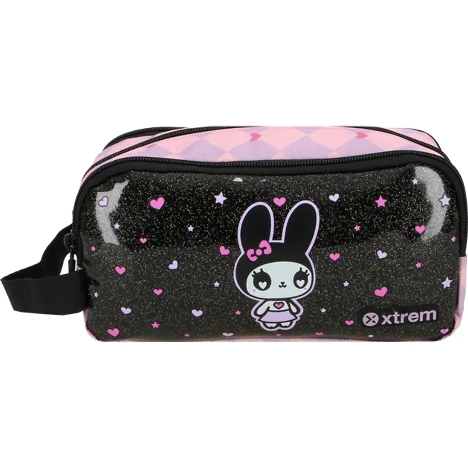 Cartuchera Xtrem Niña University+ 6xt color negro | Platanitos