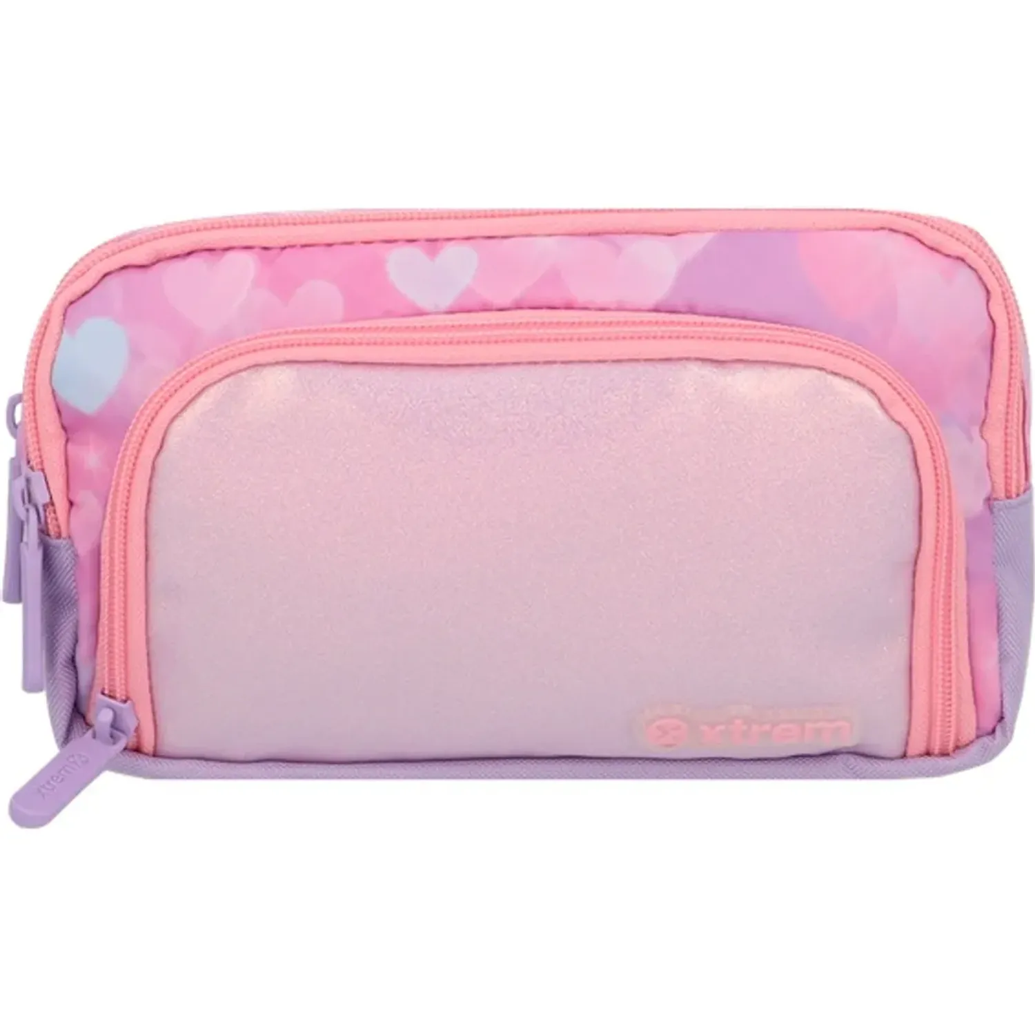 Xtrem Cartuchera Xtrem Niña Zip-Art 6xt color rosado | Platanitos