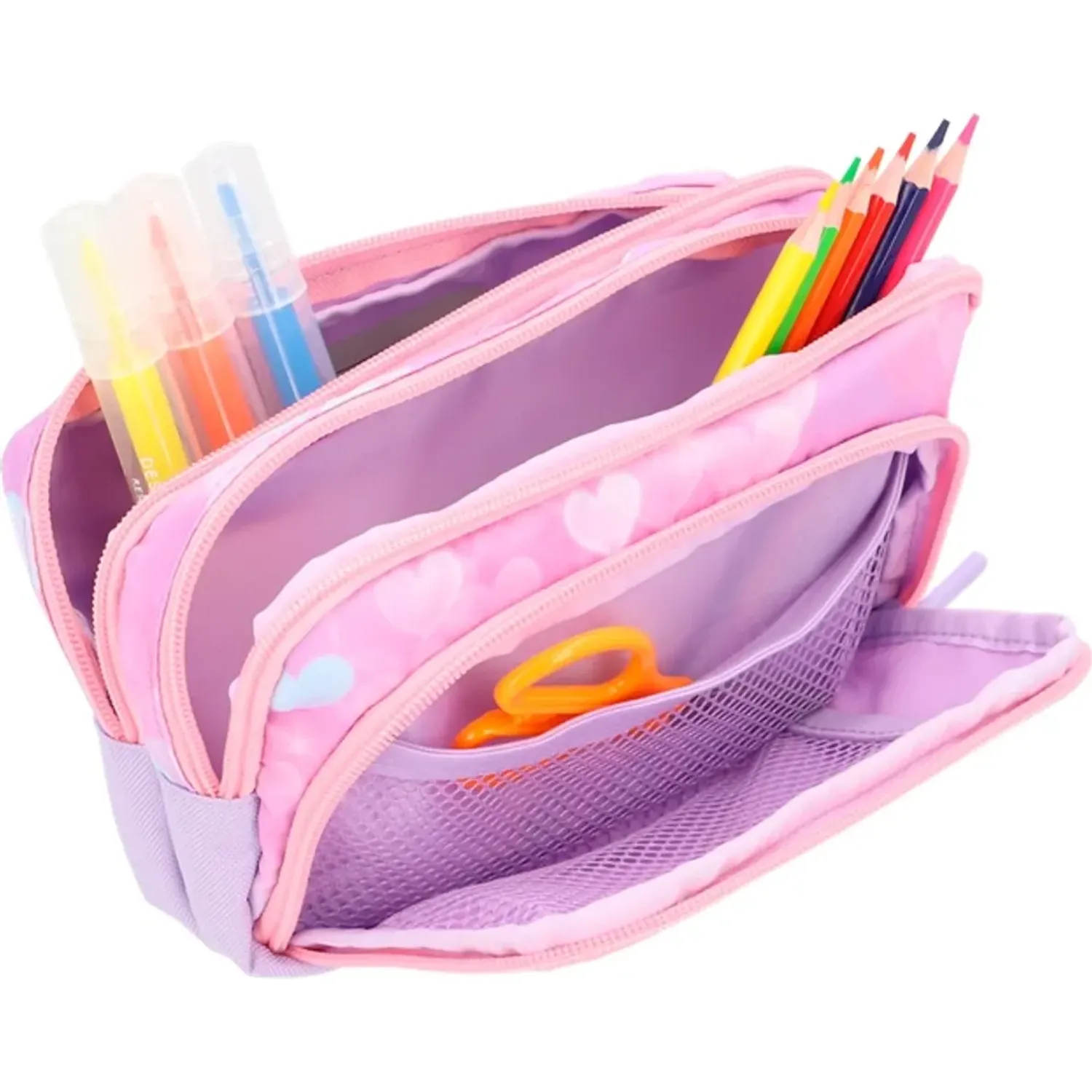 Xtrem Cartuchera Xtrem Niña Zip-Art 6xt color rosado | Platanitos