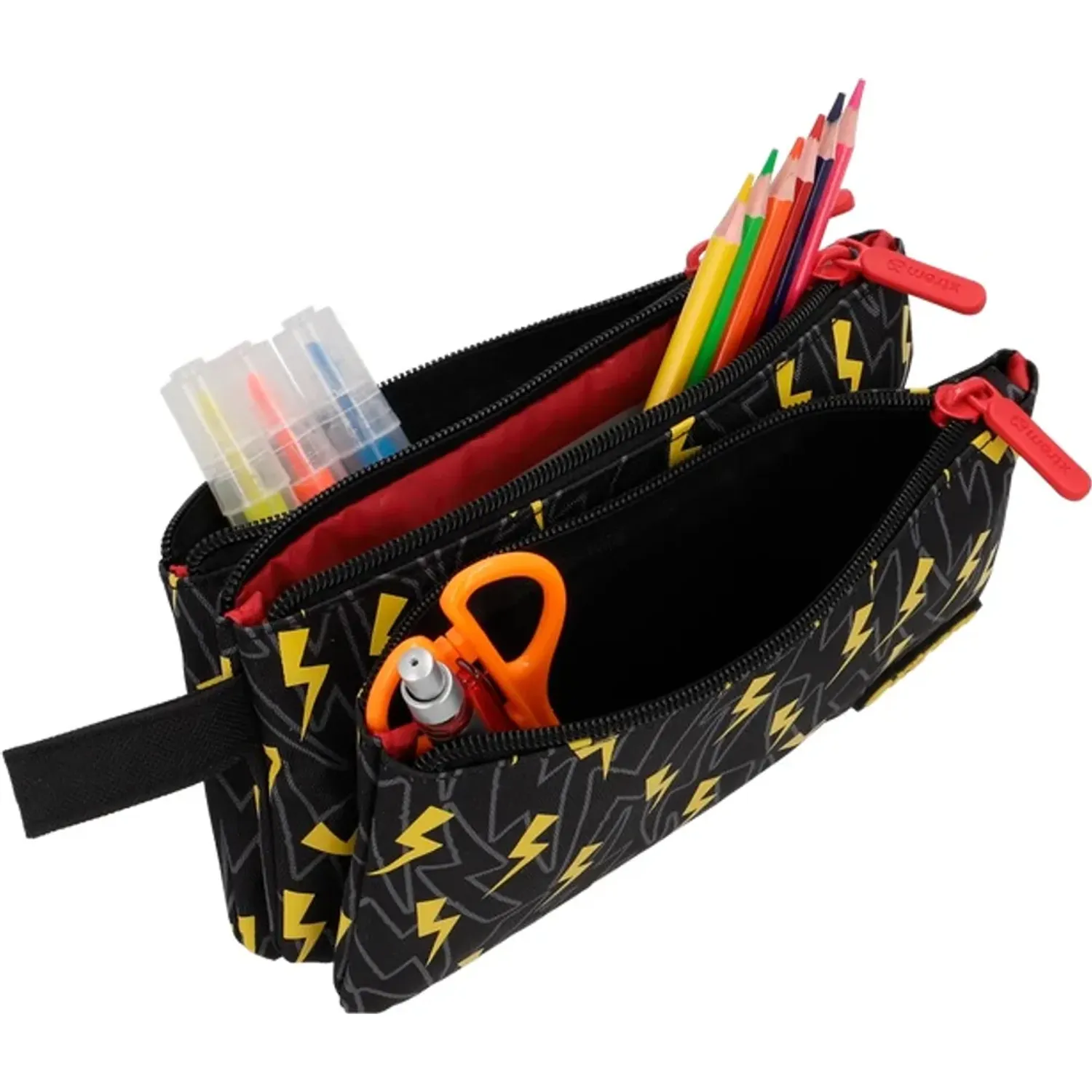 Cartuchera Xtrem Niño Trinity 6xt color negro | Platanitos