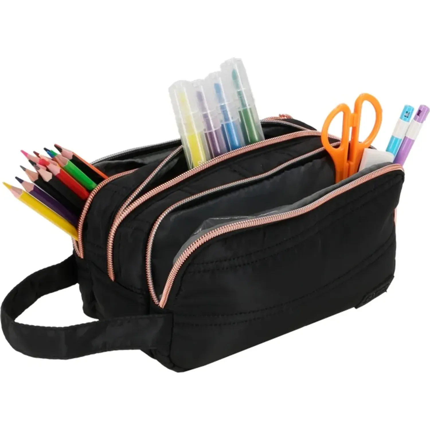 Cartuchera Xtrem Unisex University+ 6xt color negro | Platanitos