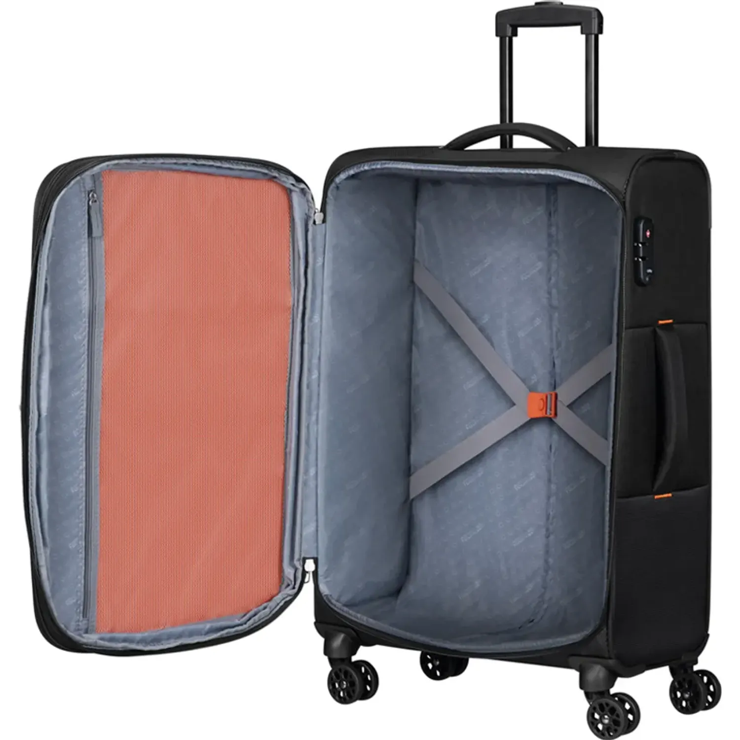 Maleta American Tourister Blanda Unisex Sun Break Mediana color negro | Platanitos