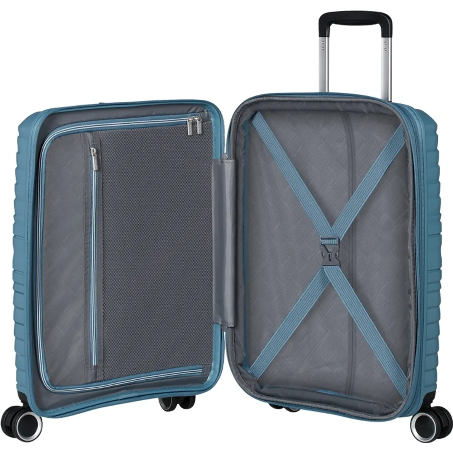 American tourister Maleta American Tourister Rigida Unisex Flytwist Cabina color celeste | Platanitos