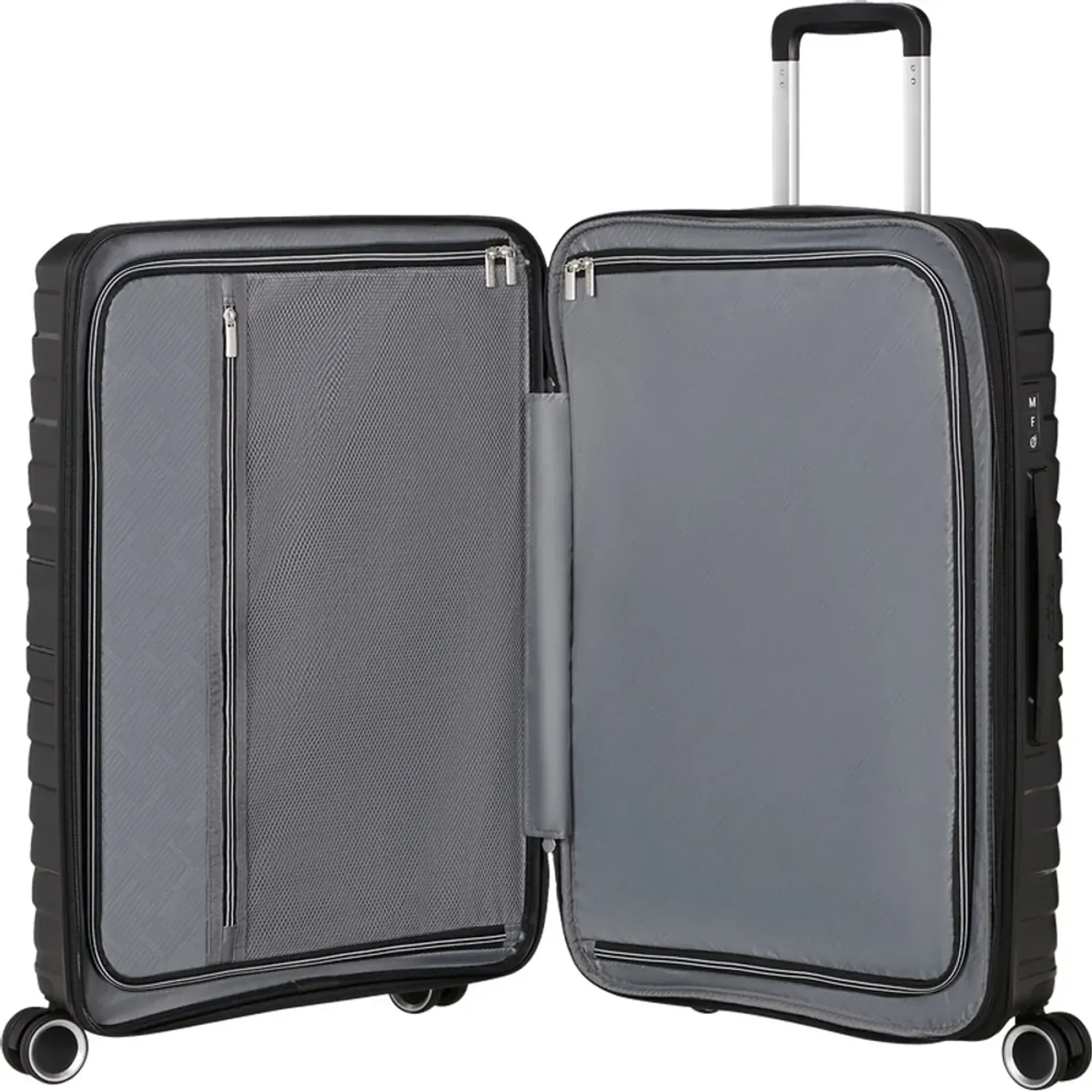 Maleta American Tourister Rigida Unisex Flytwist Mediana color negro | Platanitos