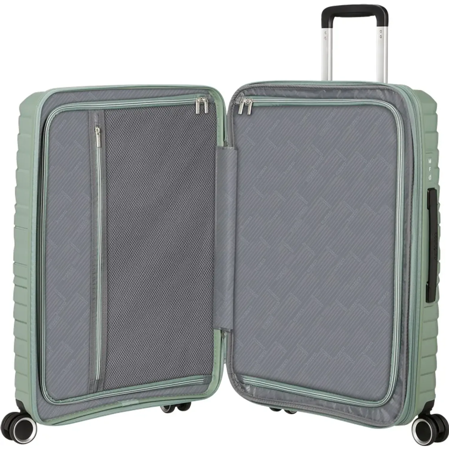 Maleta American Tourister Rigida Unisex Flytwist Mediana color verde | Platanitos