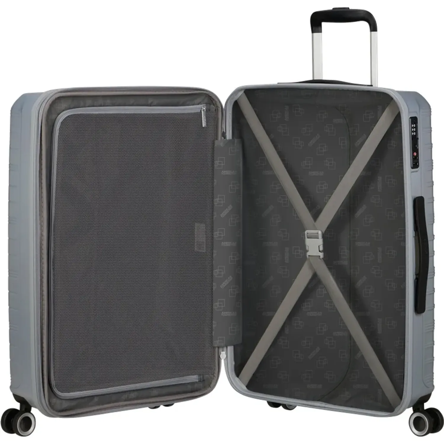 American tourister Maleta American Tourister Rigida Unisex Surftime Mediana color plateado | Platanitos