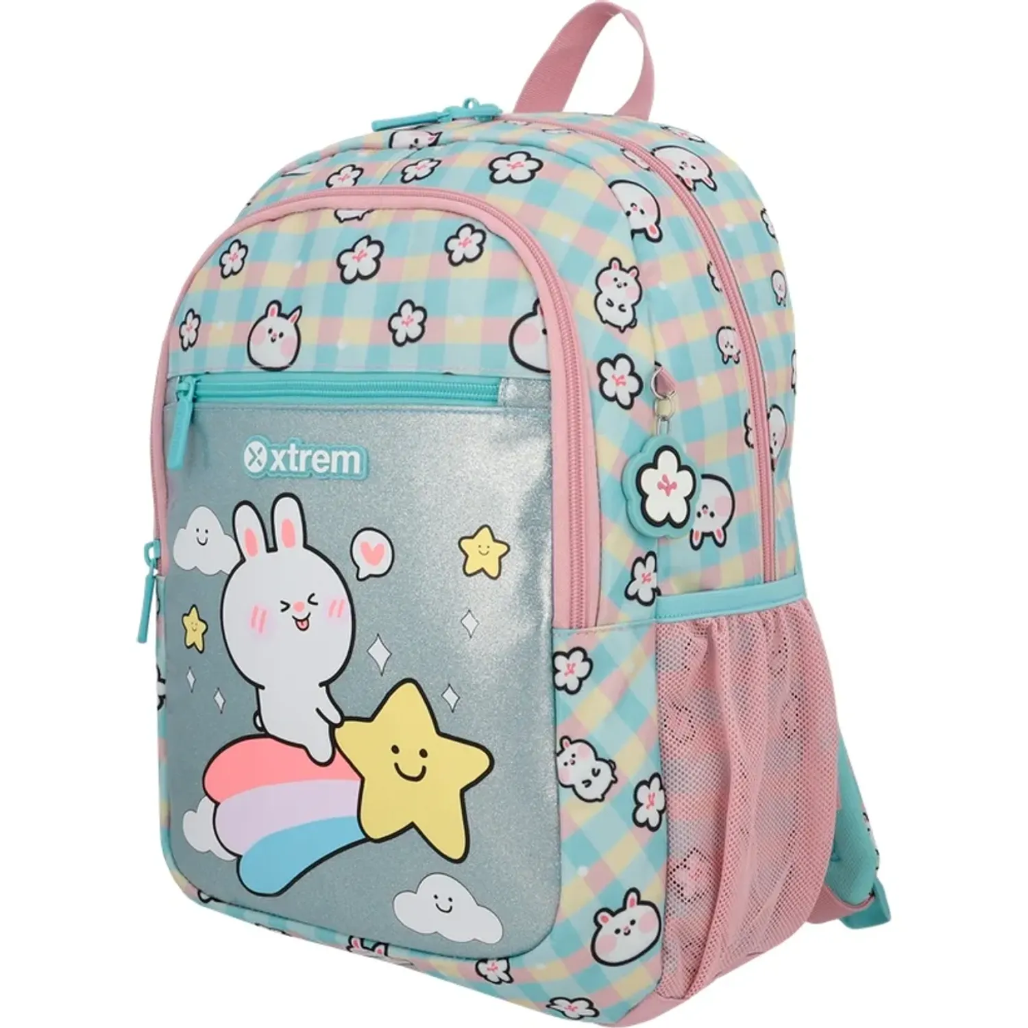 Mochila Xtrem Niña Logan 6xt color celeste | Platanitos