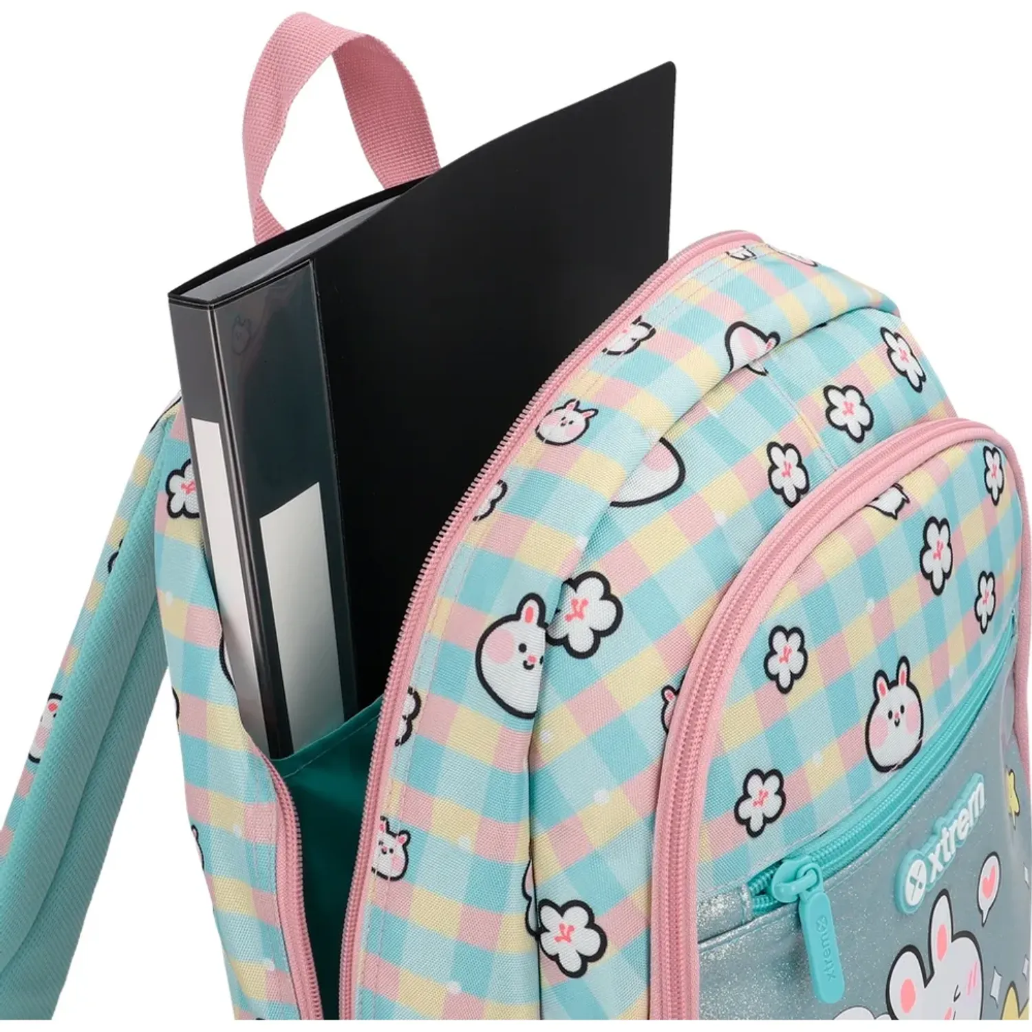 Mochila Xtrem Niña Logan 6xt color celeste | Platanitos