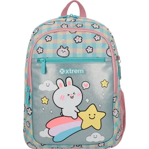 Mochila Xtrem Niña Logan 6xt color celeste | Platanitos