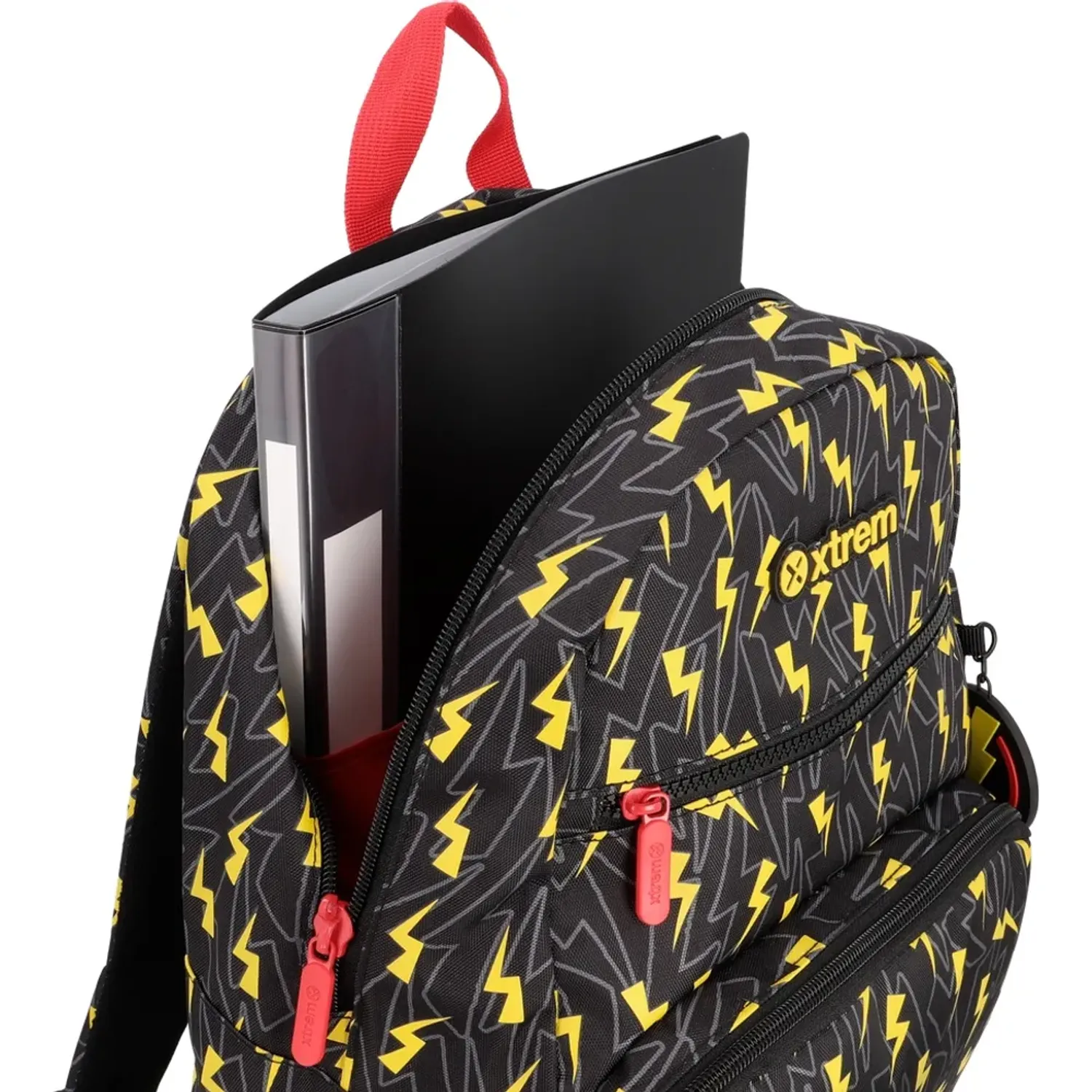 Mochila Xtrem Niño Bolt 6xt color negro | Platanitos