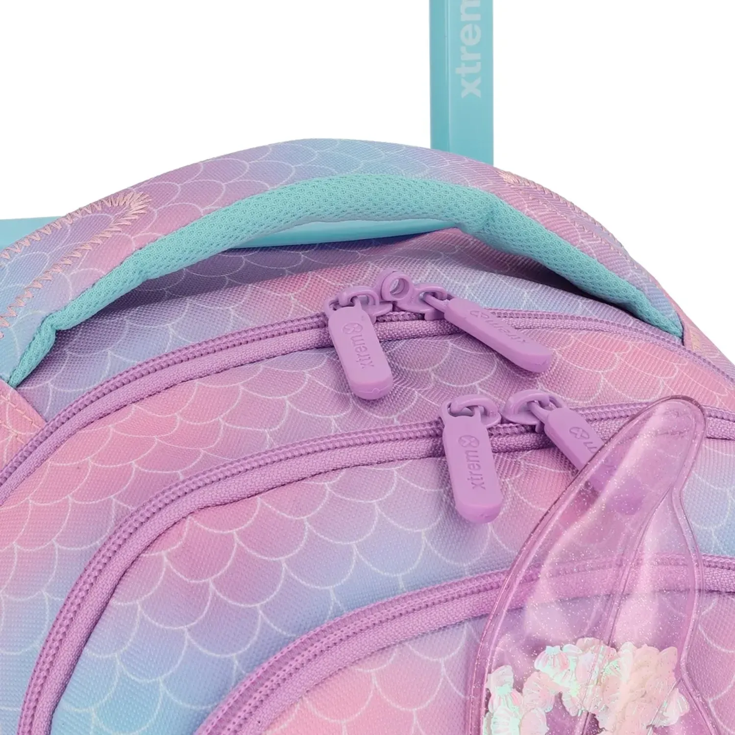 Mochila Xtrem Con Ruedas Niña Cross 6xt color lila | Platanitos